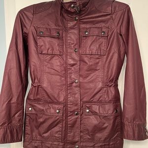 Banana Republic fake leather jacket - maroon/ burgundy